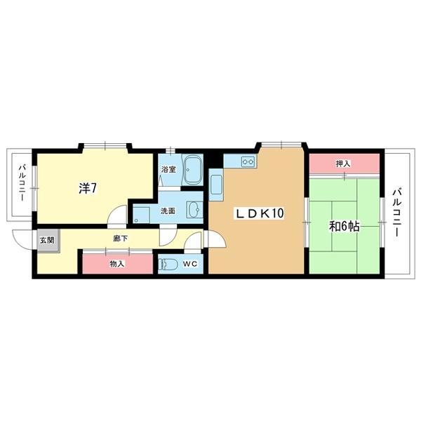 豊中市柴原町マンション 間取り図画像