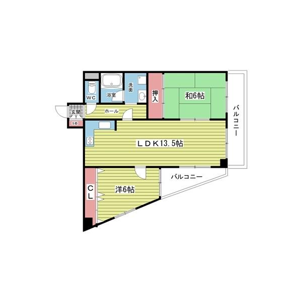 豊中市宮山町マンション 間取り図画像