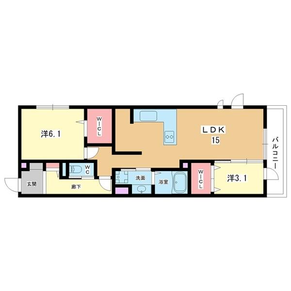 豊中市上新田アパート 間取り図画像