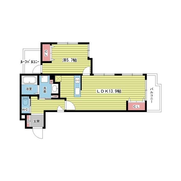 豊中市本町マンション 間取り図画像