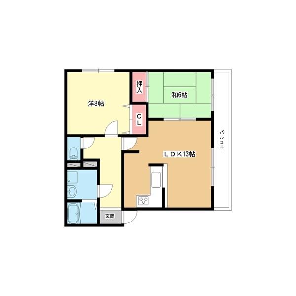豊中市北条町マンション 間取り図画像