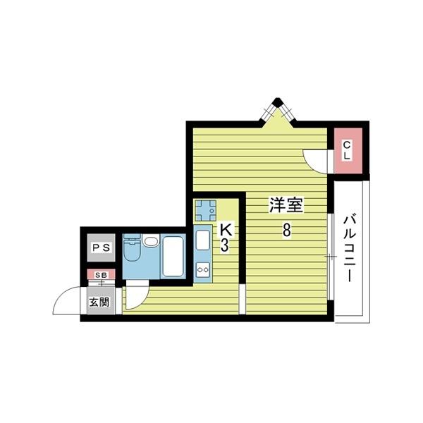 豊中市清風荘マンション 間取り図画像