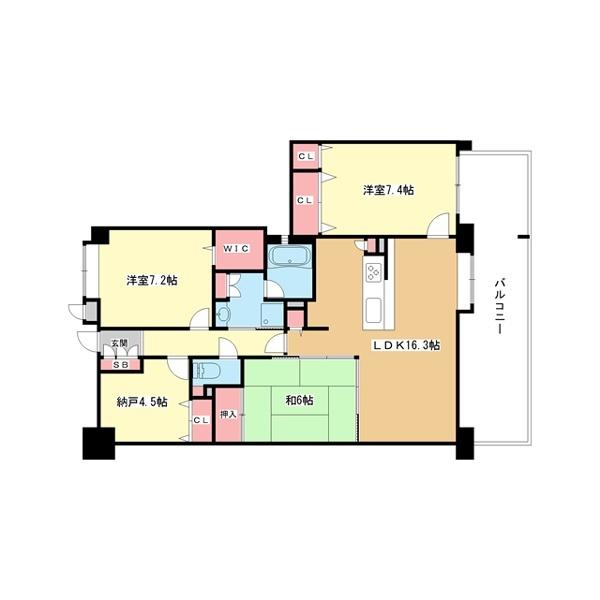 豊中市中桜塚マンション 間取り図画像