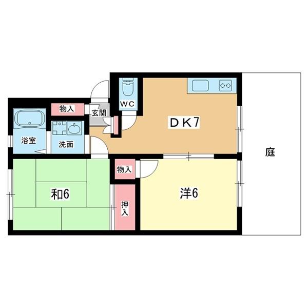 豊中市桜の町アパート 間取り図画像