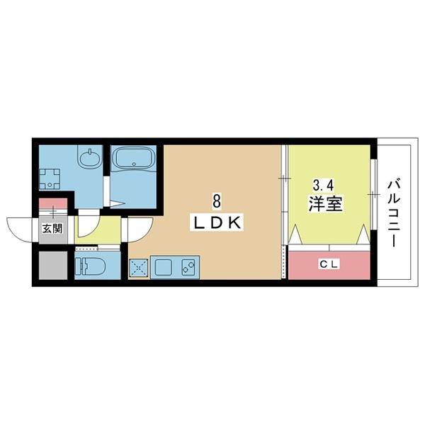 豊中市服部本町マンション 間取り図画像