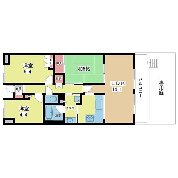 豊中市春日町マンション 間取り図画像