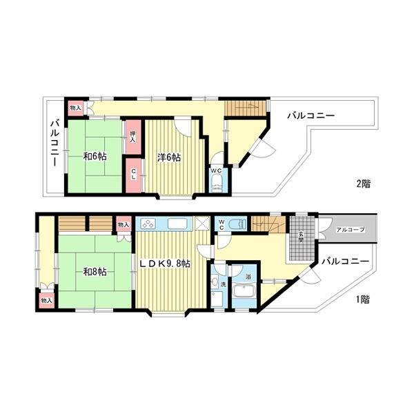 豊中市中桜塚マンション 間取り図画像