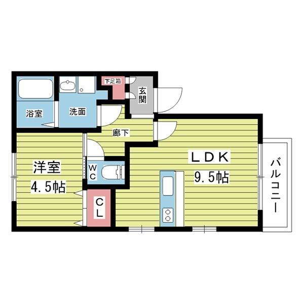 豊中市桜の町アパート 間取り図画像
