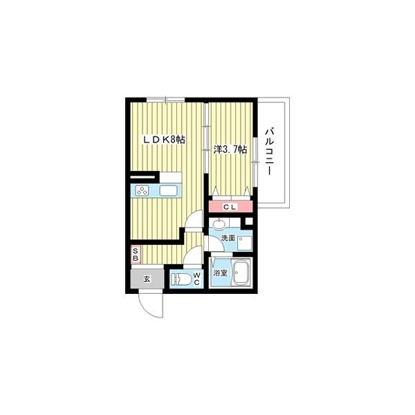 豊中市千里園アパート 間取り図画像
