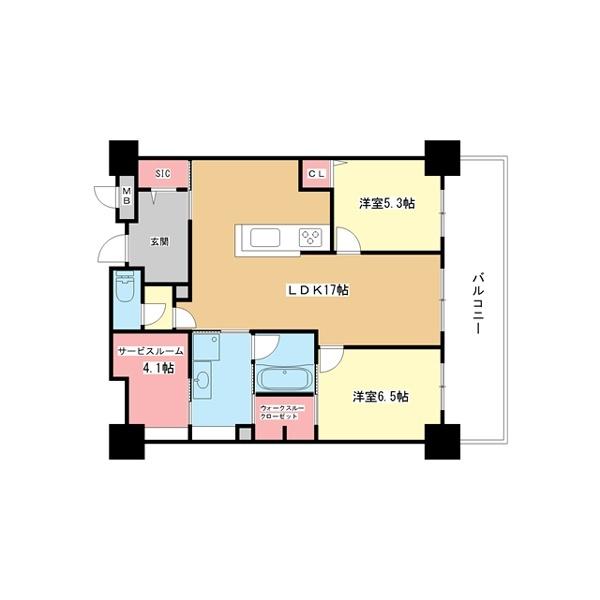 豊中市寺内マンション 間取り図画像