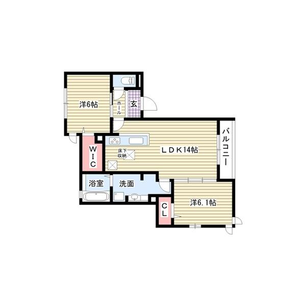 豊中市中桜塚アパート 間取り図画像