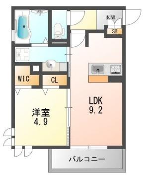 豊中市桜の町マンション 間取り図画像