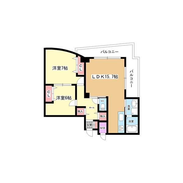 豊中市螢池西町マンション 間取り図画像