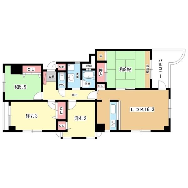 フォルム上野西 間取り図画像