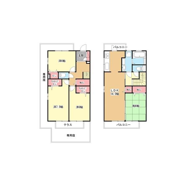 吹田市上山手町アパート 間取り図画像
