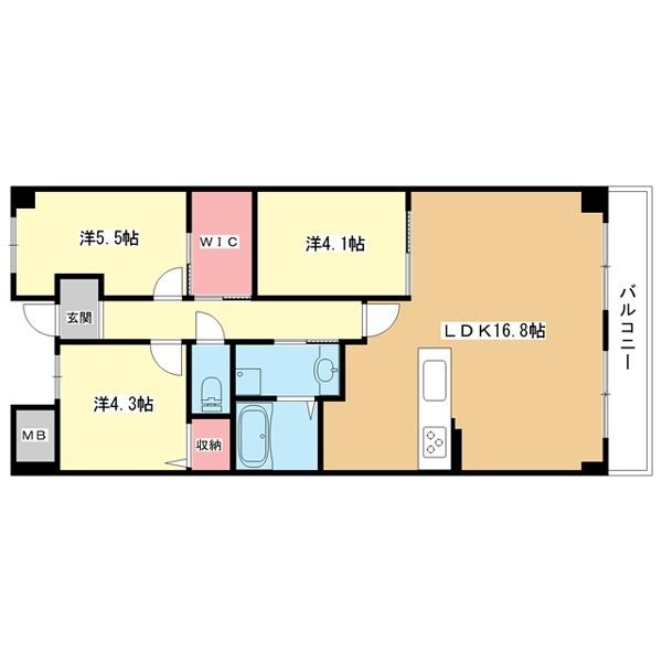 吹田市江坂町マンション 間取り図画像