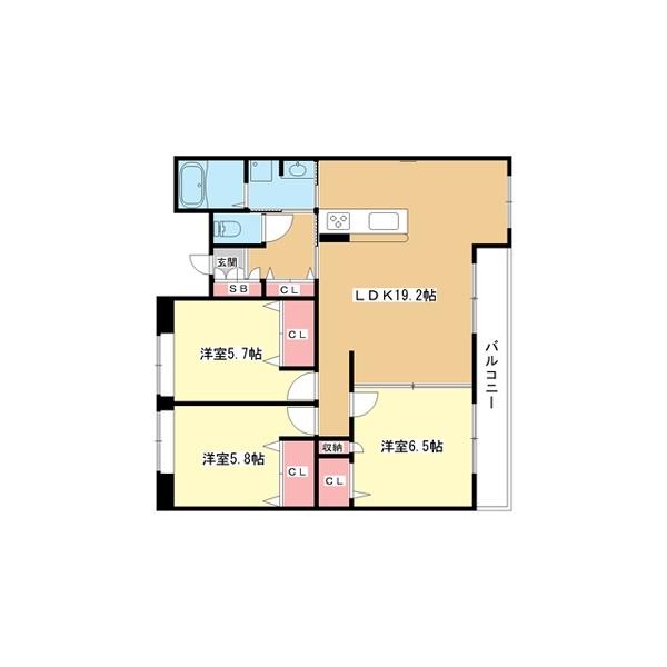 吹田市桃山台マンション 間取り図画像