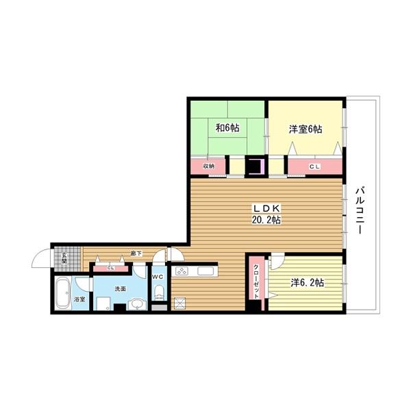 吹田市山田東マンション 間取り図画像