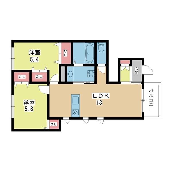 豊中市本町マンション 間取り図画像