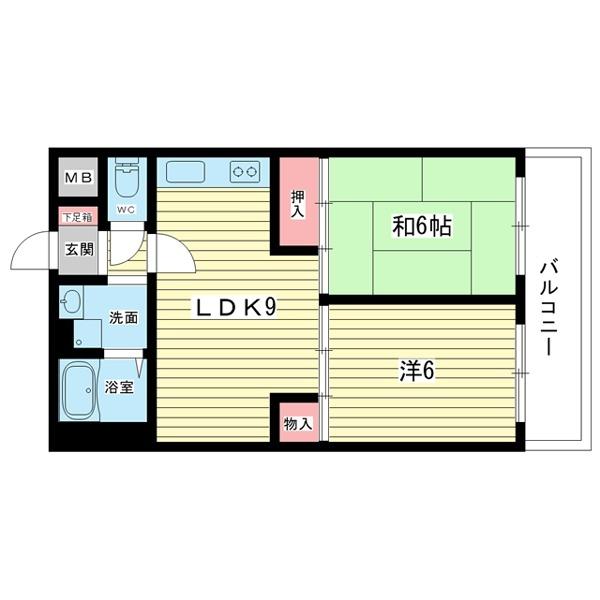 豊中市本町マンション 間取り図画像