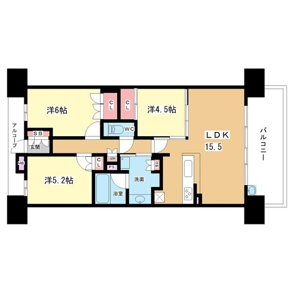 豊中市上新田マンション 間取り図画像