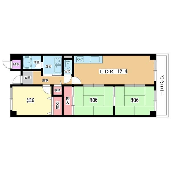 豊中市西泉丘マンション 間取り図画像