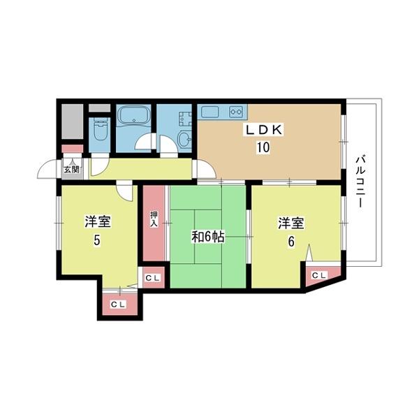 豊中市宮山町マンション 間取り図画像