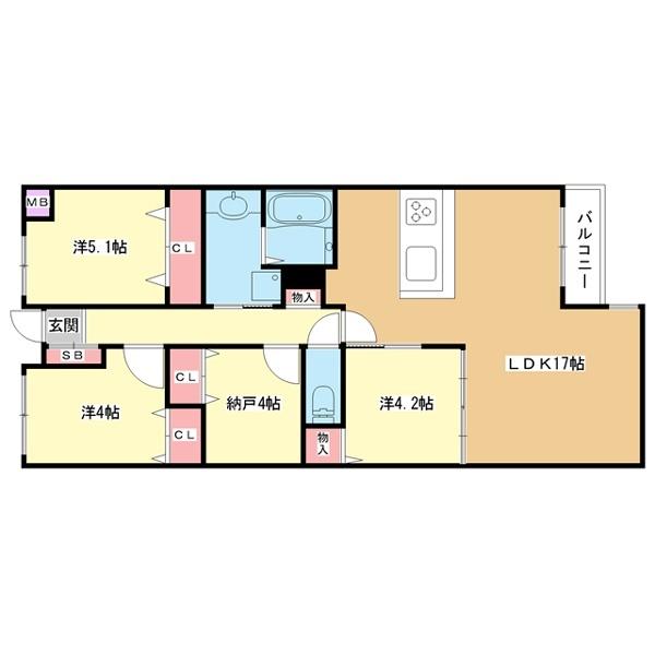 豊中市桜の町マンション 間取り図画像