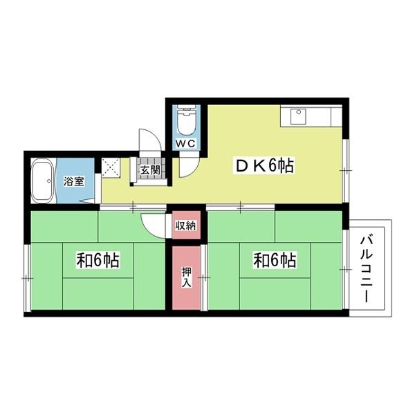 豊中市桜の町アパート 間取り図画像
