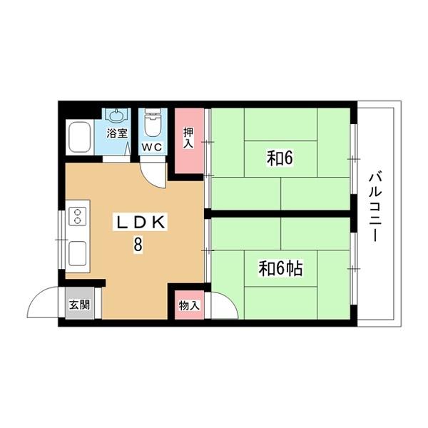 豊中市服部本町マンション 間取り図画像