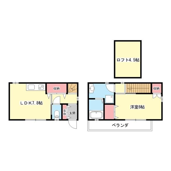 豊中市桜の町アパート 間取り図画像