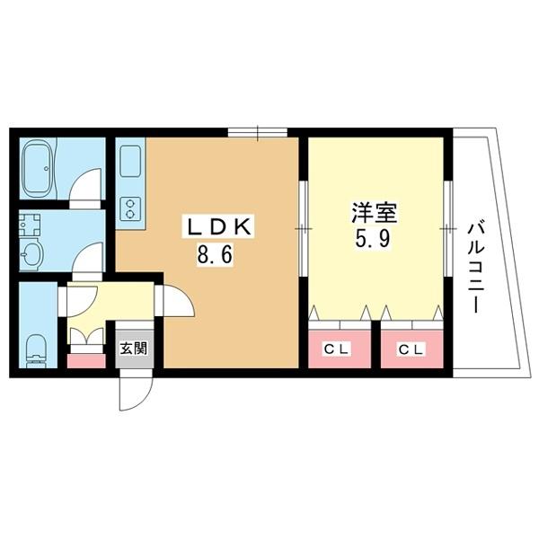 豊中市本町マンション 間取り図画像