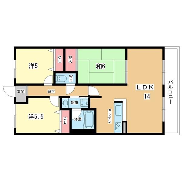 豊中市西泉丘マンション 間取り図画像
