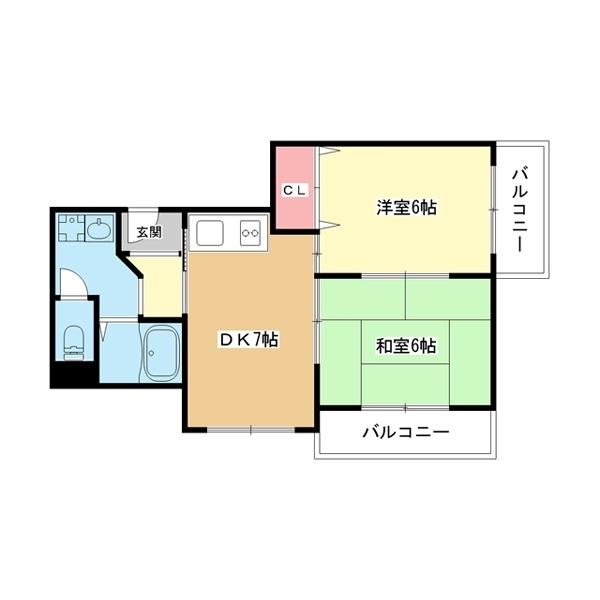 豊中市服部南町マンション 間取り図画像