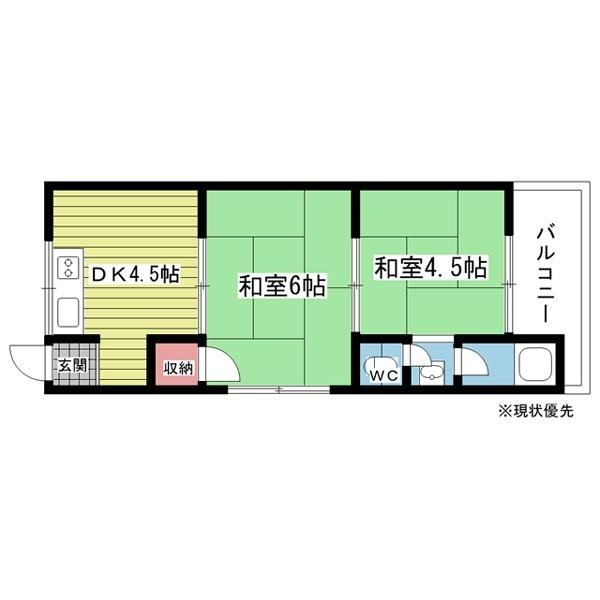 豊中市北条町アパート 間取り図画像