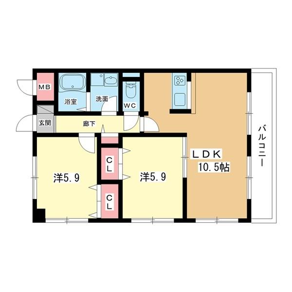 豊中市稲津町マンション 間取り図画像
