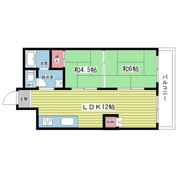 豊中市中桜塚マンション 間取り図画像