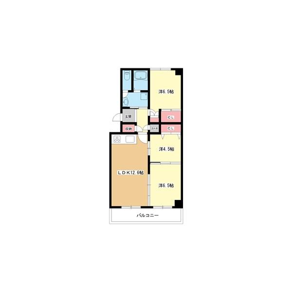 豊中市寺内マンション 間取り図画像