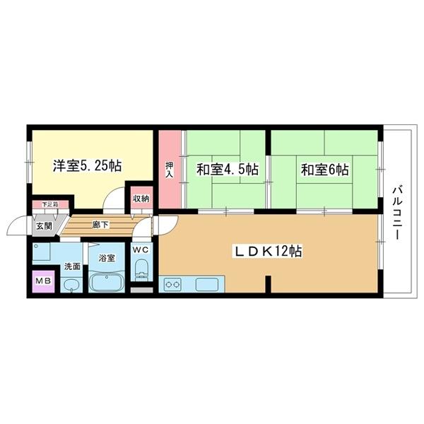 豊中市刀根山マンション 間取り図画像