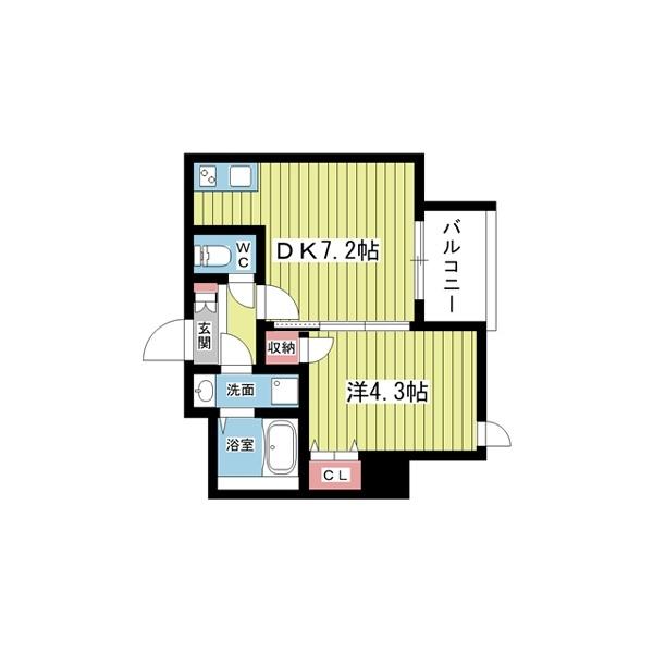豊中市北桜塚マンション 間取り図画像