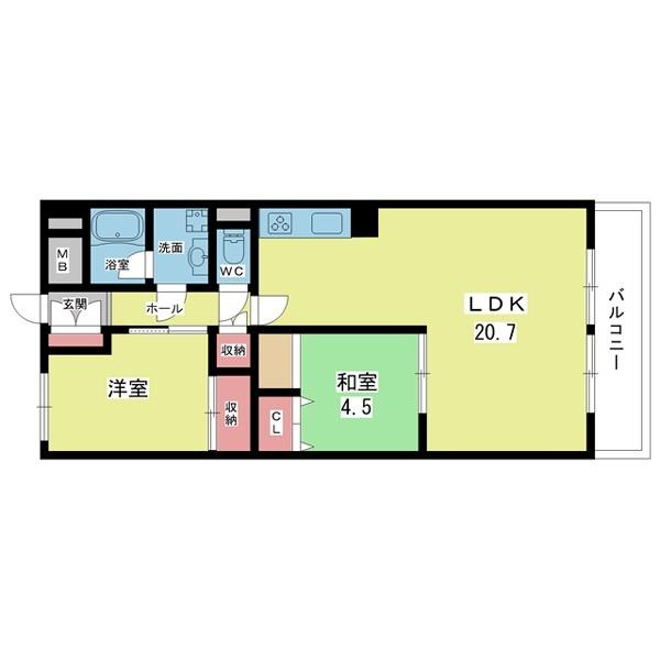 豊中市東豊中町マンション 間取り図画像