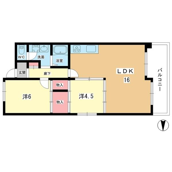豊中市緑丘マンション 間取り図画像