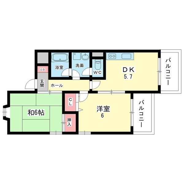 豊中市玉井町マンション 間取り図画像