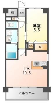 豊中市小曽根マンション 間取り図画像
