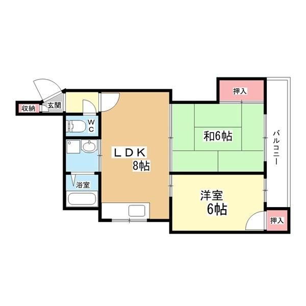 豊中市東豊中町マンション 間取り図画像