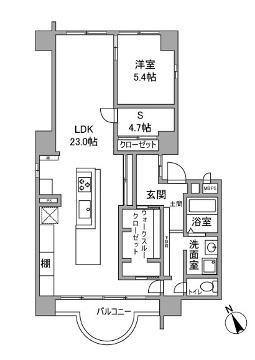 吹田市千里山竹園マンション 間取り図画像