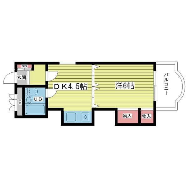 豊中市柴原町マンション 間取り図画像