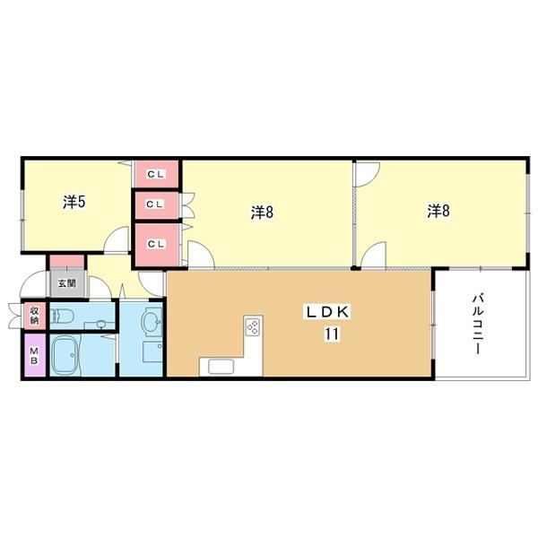 豊中市少路マンション 間取り図画像