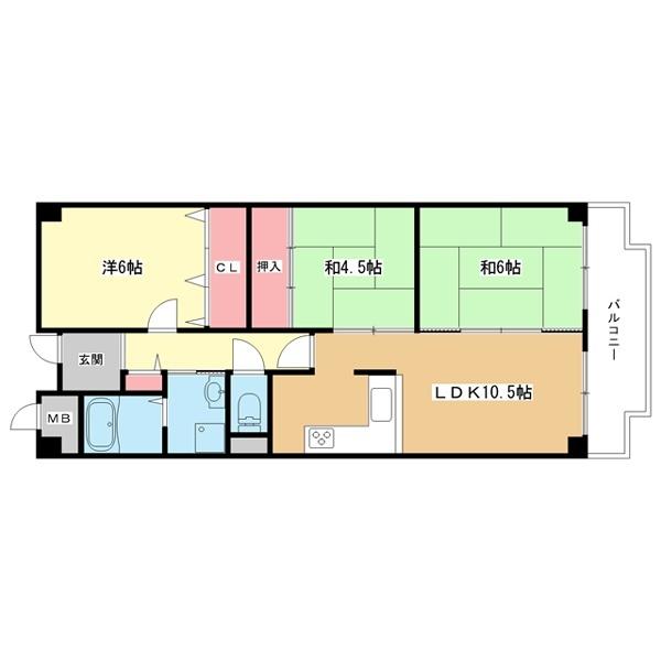 豊中市長興寺北マンション 間取り図画像