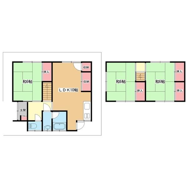 豊中市向丘一戸建 間取り図画像